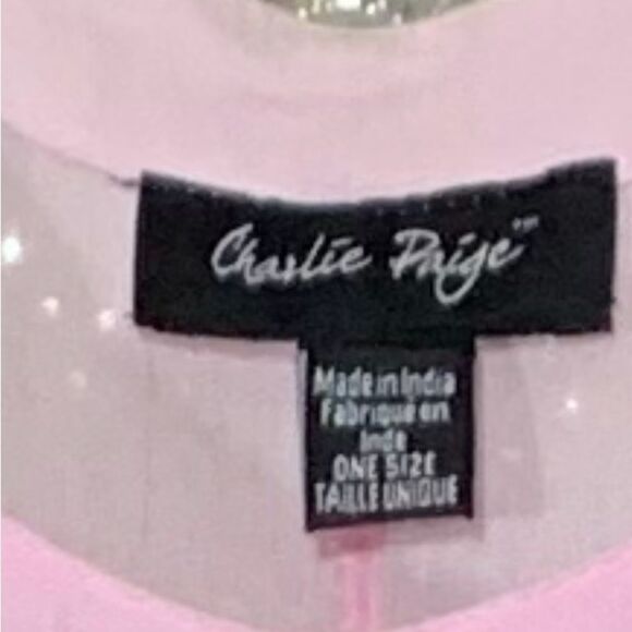 🔴Charlie Paige Boho Sheer long Cover Up Pink Ombré sleeveless tie back. - Picture 4 of 4